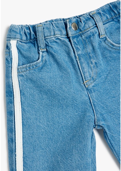 Jogger Kargo Pantolon Cepli Şerit Detaylı Pamuklu