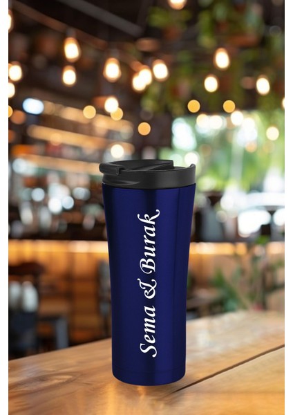 kişiye ısim baskılı 500 ml çift katmanlı 304 çelik kaydırmaz taban araç termos mug coffee fiyatları
