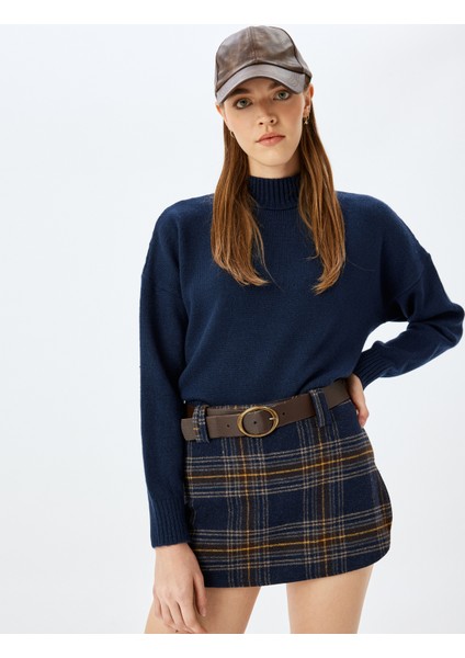 Yarım Balıkçı Yaka Uzun Kollu Basic Triko Kazak fiyatları