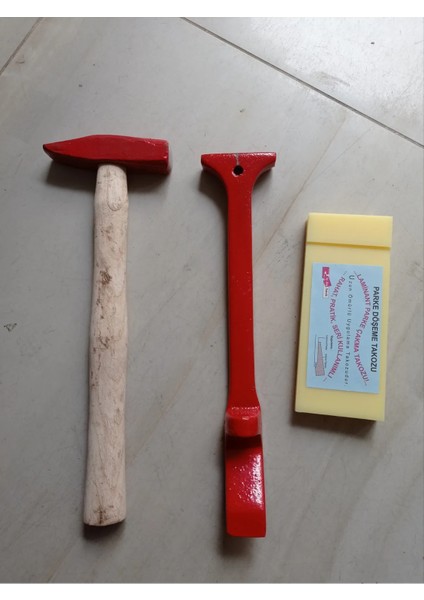 Laminant Parke Usta Seti Kestamid Döşeme Takozu 2,5 cm x 17 cm - Çekiç 500 Gr ve Çektirme Demiri 3 x 32 cm