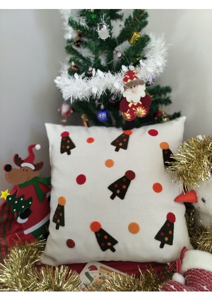 Yılbaşına Özel Tasarlanmış Punch Işlemeli Kırlentler, Rengarenk, Merry Christmas, Zarif ve Şık Yılbaşı Dekoru (43 x 43 cm ), Konforlu ve Dayanıklı Kumaş, Ev ve Ofis Için Ideal Hediye fiyatları