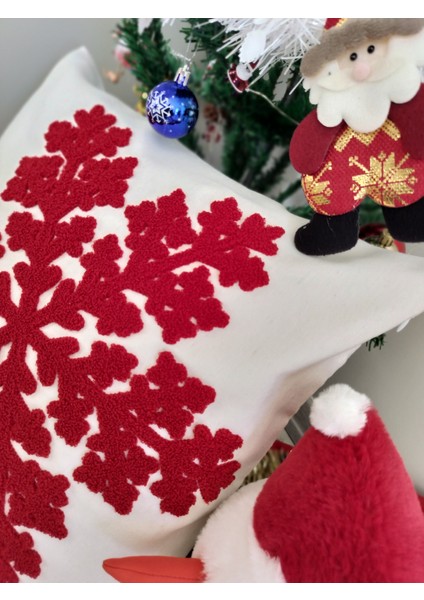 Yılbaşına Özel Tasarlanmış Punch Işlemeli Kırlentler, Rengarenk, Merry Christmas, Zarif ve Şık Yılbaşı Dekoru (43 x 43 cm ), Konforlu ve Dayanıklı Kumaş, Ev ve Ofis Için Ideal Hediye fırsatları