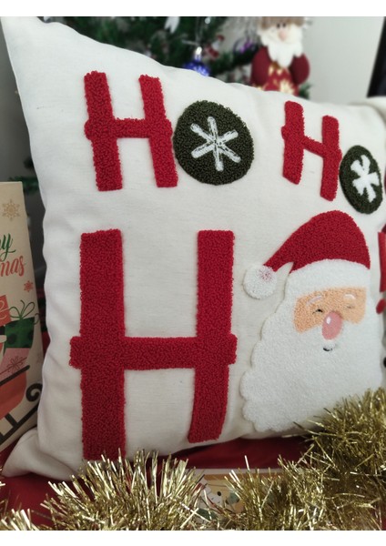 Yılbaşına Özel Tasarlanmış Punch Işlemeli Kırlentler, Rengarenk, Merry Christmas, Zarif ve Şık Yılbaşı Dekoru (43 x 43 cm ), Konforlu ve Dayanıklı Kumaş, Ev ve Ofis Için Ideal Hediye modelleri