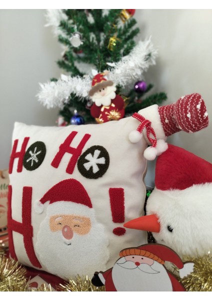 Yılbaşına Özel Tasarlanmış Punch Işlemeli Kırlentler, Rengarenk, Merry Christmas, Zarif ve Şık Yılbaşı Dekoru (43 x 43 cm ), Konforlu ve Dayanıklı Kumaş, Ev ve Ofis Için Ideal Hediye indirimleri