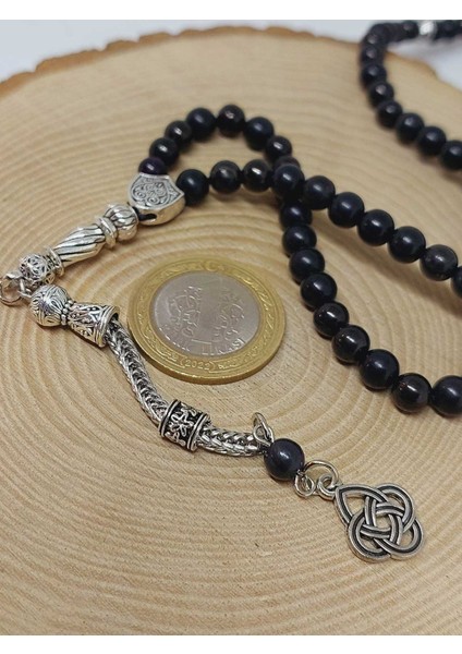 Shungite (Şungit) Taşı 99LUK Tesbih 6mm (23175) modelleri