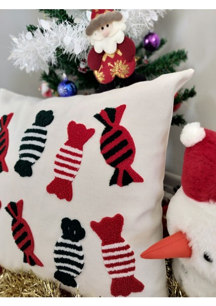 Yılbaşına Özel Tasarlanmış Punch Işlemeli Kırlentler, Rengarenk, Merry Christmas, Zarif ve Şık Yılbaşı Dekoru (43 x 43 cm ), Konforlu ve Dayanıklı Kumaş, Ev ve Ofis Için Ideal Hediye indirimleri