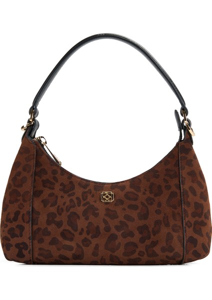 Brielle Leopar Baskılı Süet Kadın Omuz Çantası modelleri