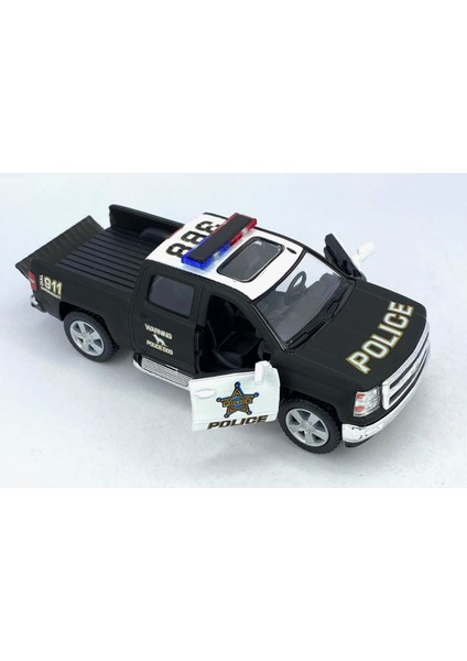 2014 Chevrolet Silverado Polis Çek Bırak 5inch. Lisanslı Model Araba, Oyuncak Araba 1:46