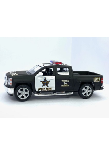 2014 Chevrolet Silverado Polis Çek Bırak 5inch. Lisanslı Model Araba, Oyuncak Araba 1:46 fırsatları