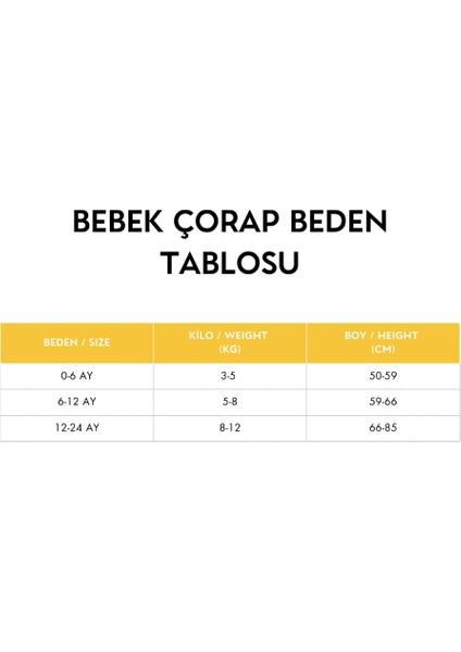 Bebek 3'lü Arı Kutu Detaylı Basic Patik Çorap