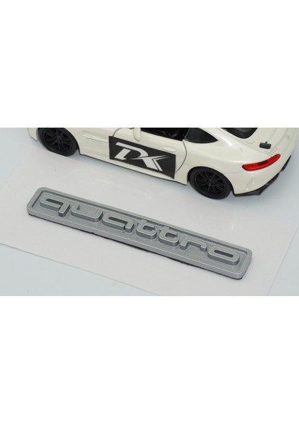 Quattro Gri Abs 3m 3D Bagaj Logo Amblem Audi Ile Uyumlu modelleri