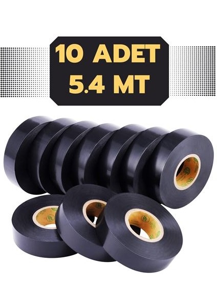 10 Adet Elektrik İzolasyon Bandı