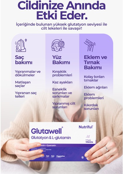 Glutawell Glutatyon Ve L-Glutamin Içeren 30 Tablet