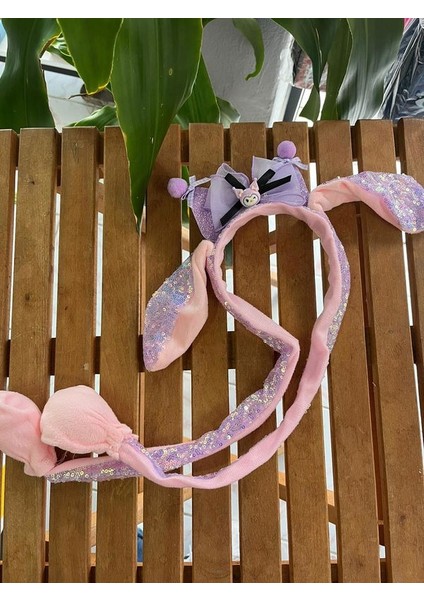 Kulakları Hareket Eden Peluş Kuromi Kulaklık Taç