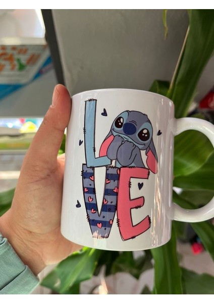 Stich Çift Yön Baskılı Kupa Bardak - Kişiselleştirilebilir