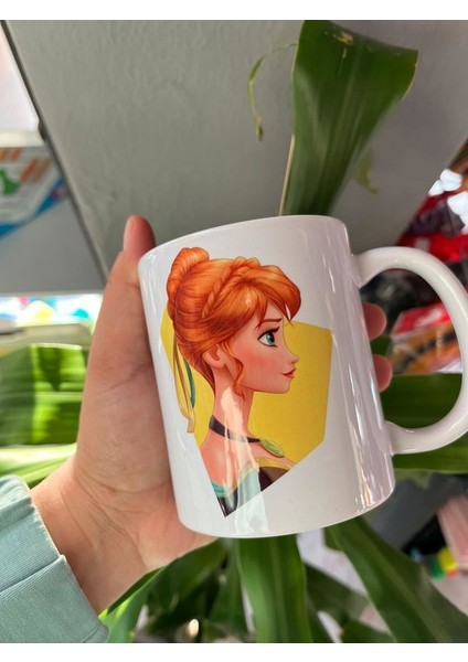 Elsa ve Anna Çift Baskı Baskılı Kupa Bardak - Kişiselleştirilebilir