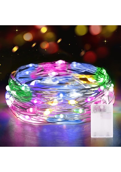 10 Metre Renkli Pilli LED Işık 10 Metre Renkli LED Işık Noel Ağacı Işığı Pilli Yılbaşı Ağacı Işığı fırsatları