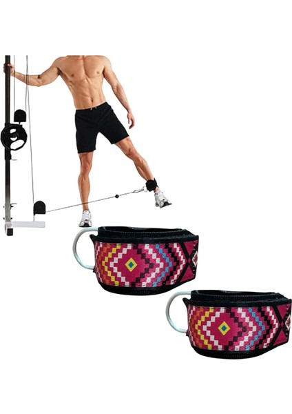 Dijital Ayak Bilek Kayışı D-Ring Ağırlık Çekiş Aparatı Direnç Lastiği Için Ayak Çekiş Aparatı 1 Çift