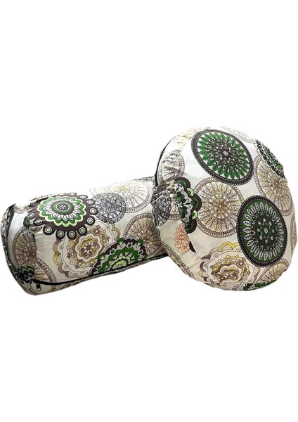 Mandala Yoga Meditasyon Minderi ve Yoga Bolster Minderi Ikili Set