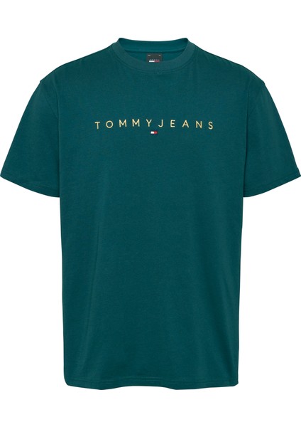 Tommy Hılfıger Tjm Reg Gold Lınear Logo Tee Ext T-Shirt