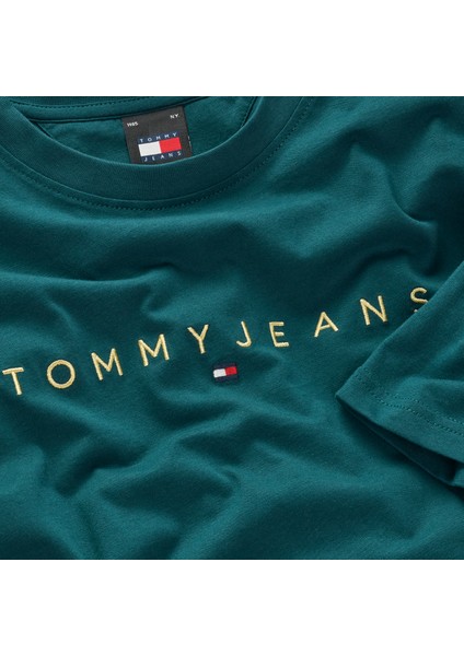 Tommy Hılfıger Tjm Reg Gold Lınear Logo Tee Ext T-Shirt