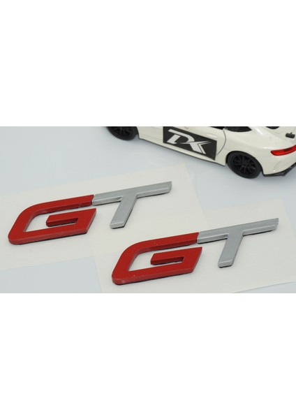 Challenger Gt Çamurluk Kırmızı Gri Yazı Seti Dodge Ile Uyumlu