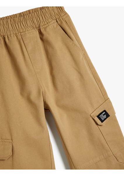Kargo Jogger Pantolon Cepli Beli Bağlamalı Pamuklu