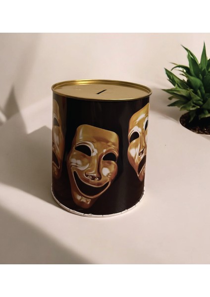 Tiyatro Maske Figürü Desenli Kumbara