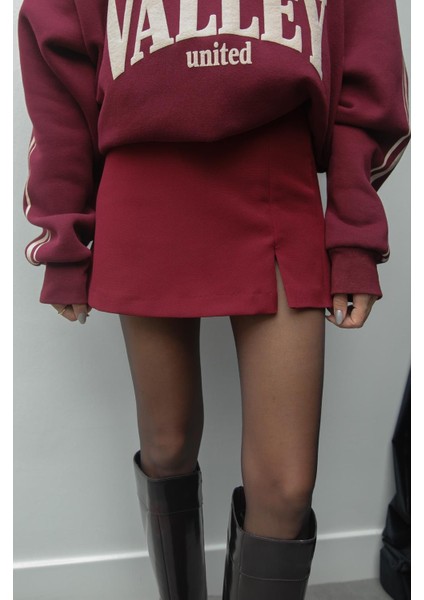 Bordo Mini Şort Etek fırsatları