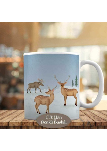 Kardaki Geyikler Kupa Bardak HEDIYELIK-53876-66362