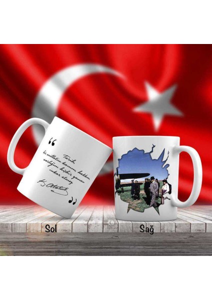 Asil Hediyelik Türk Hava Kurumu - Mustafa Kemal Atatürk - Atatürk'ün Sözleri -Kupa Bardak