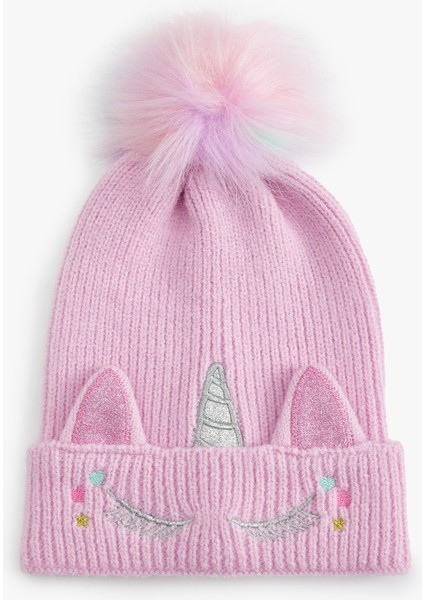 Unicorn Bere Peluş Ponpon Detaylı
