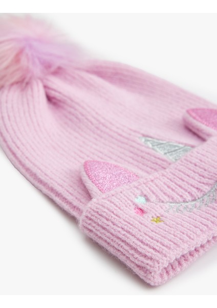 Unicorn Bere Peluş Ponpon Detaylı