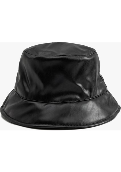 Bucket Şapka Suni Deri