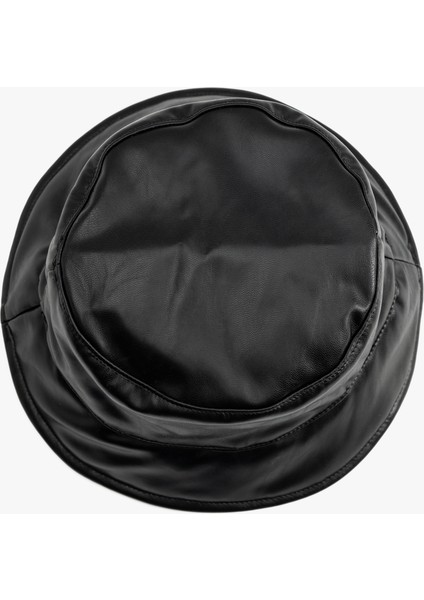 Bucket Şapka Suni Deri
