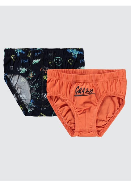 Erkek Çocuk 2'li Külot Set 2-10 Yaş Turuncu