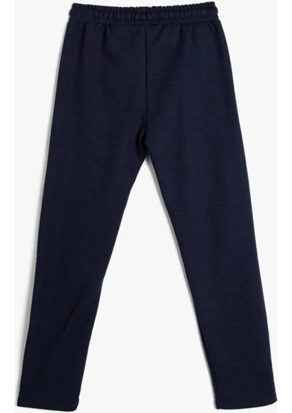 Lastikli Bel Düz Paça Lacivert Kadın Pantolon 5WKG40148AK modelleri