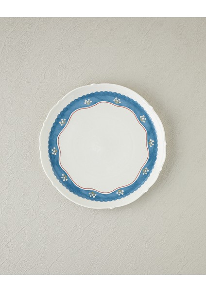 Retro Charm New Bone China Servis Tabağı 27 cm Beyaz - Mavi fiyatları