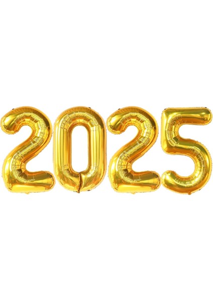 Yeni Yıl Büyük 2025 34 Inç Mutlu Yıllar Süslemeleri
