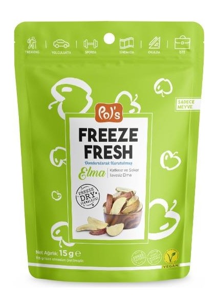 Nessiworld Pol’s Freeze Fresh Dondurularak Kurutulmuş Elma 15 G