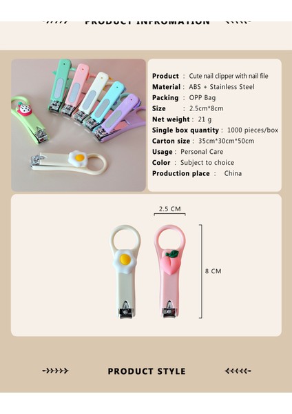 Sevimli Macaron Renkli Tırnak Makası (Yurt Dışından) fiyatları