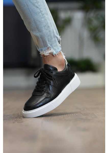 Achilles Model Deri Erkek Siyah Casual Ayakkabı