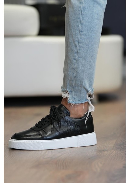 Achilles Model Deri Erkek Siyah Casual Ayakkabı