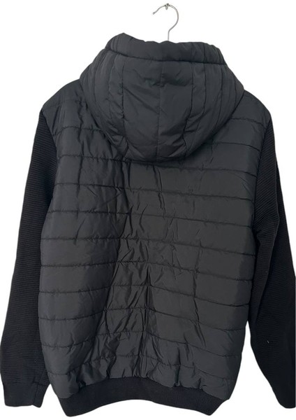 Erkek Triko Kombinli Garni Kapitone Kapüşonlu Mont fiyatları