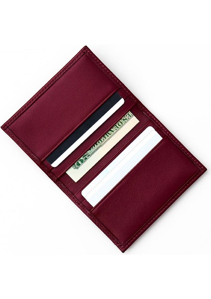 Townsend Erkek Bordo Deri Özel Tasarım Çok Bölmeli Rfid Korumalı Kartlıklı Cüzdan