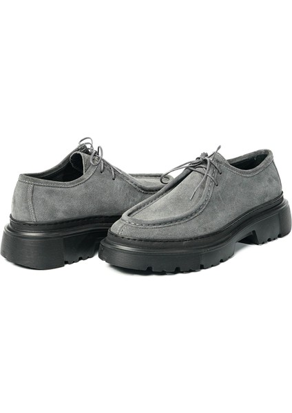 Alviso Longo Model Deri El Yapımı Erkek Gri Kalın Taban Casual Ayakkabı fiyatları
