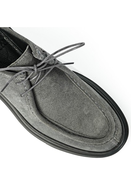 Alviso Longo Model Deri El Yapımı Erkek Gri Kalın Taban Casual Ayakkabı modelleri