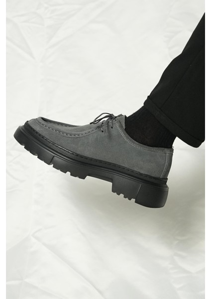 Alviso Longo Model Deri El Yapımı Erkek Gri Kalın Taban Casual Ayakkabı fırsatları