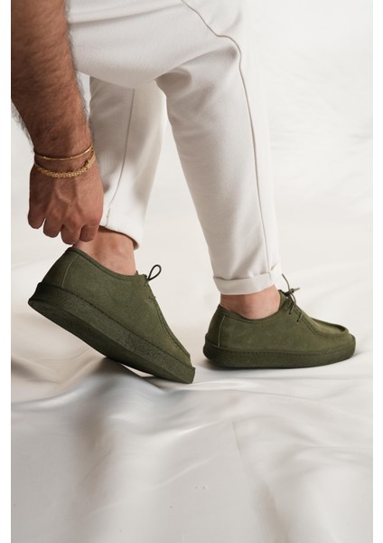 Alviso Longo Model Deri El Yapımı Erkek Haki Casual Ayakkabı indirimleri