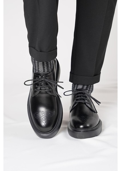 Halet Model Deri El Yapımı Erkek Siyah Casual Ayakkabı modelleri